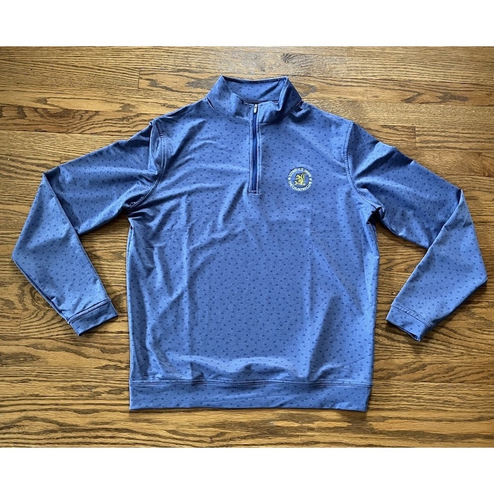 Peter Millar Perth 1/4 Zip Pullover Men's Medium 122nd U.S. OPEN Logo RARE
